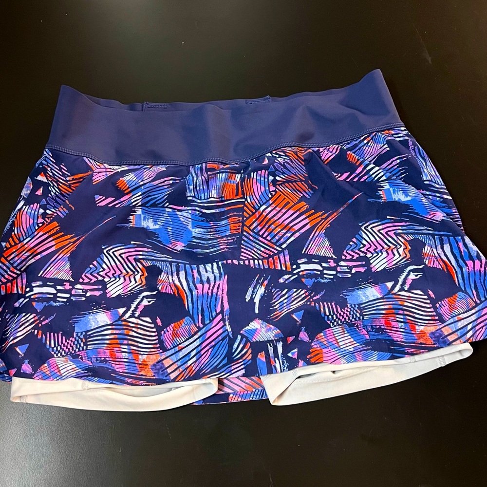 Title Nine Women's Multicolor Skirt Size Large Gray short under With Pockets